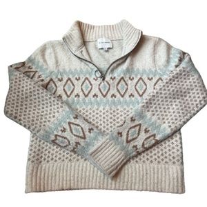 Pink Rose Quarter Zip Sweater